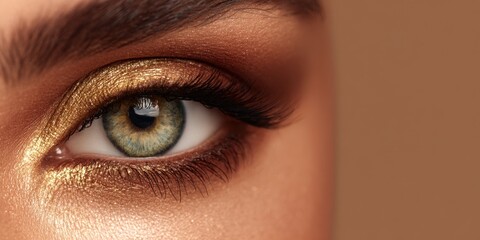 Fototapeta premium Close-up of a glamorous eye with stunning makeup