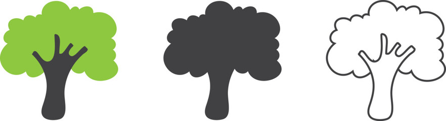 Minimalist Botanical Tree Vector Pack
