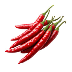 spicy red chili peppers isolated on white
