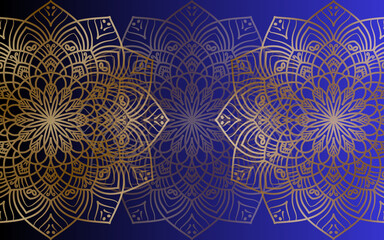 Banner with round abstract ornament. Circle elements card. Vintage decorative pattern. Hand drawn. Vector illustration.
