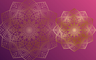 Banner with round abstract ornament. Circle elements card. Vintage decorative pattern. Hand drawn. Vector illustration.
