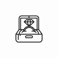 ring box icon sign vector