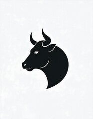 Silhouette of a bull's head