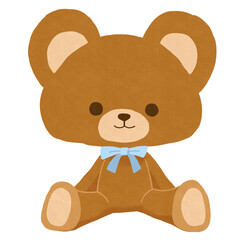 座っているポーズのテディベア