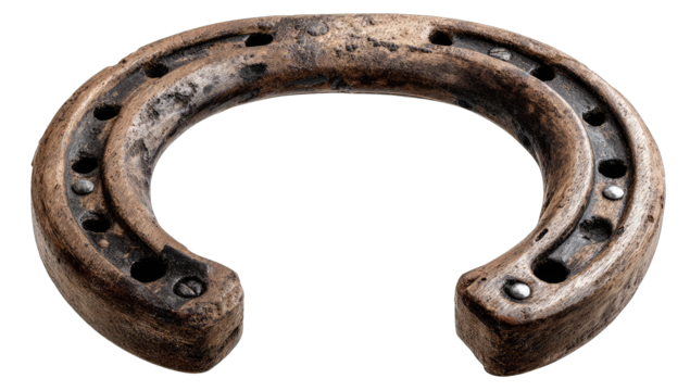 Old, weathered horseshoe