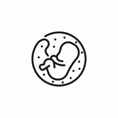 Obraz premium fetus circle icon sign vector