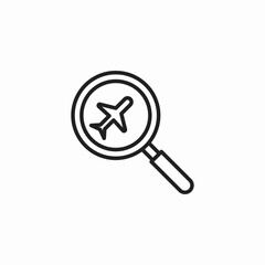 searching for flight icon sign vector