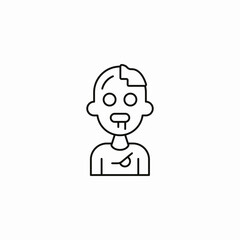 stitched figure icon sign vector