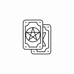 tarot card icon sign vector