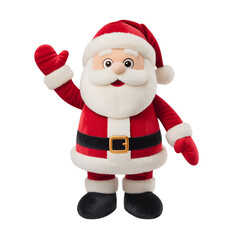 Full Body Plush Santa Claus Waving Isolated christmas