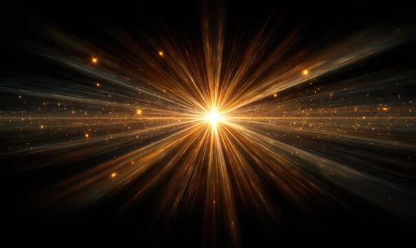 Radiant burst of golden light emanating from center