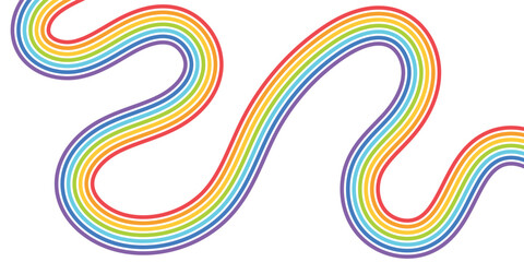 Striped colorful frame in seven rainbow. Striped colorful rainbow border frame background design. Colorful paint splatter background