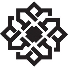 Geometric islamic pattern isolated on white background, a timeless arabesque design for cultural and decorative applications