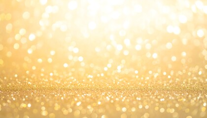 A golden glitter background displays a celebratory, festive ambiance with soft, glowing light effects.