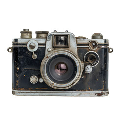 Vintage camera with aged, weathered finish