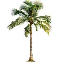 Isolated coconut palm tree