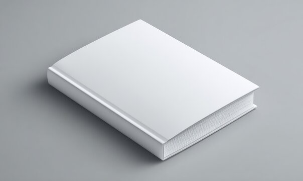 Blank white book, top-down view (1)