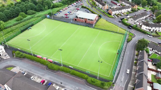Aerial View of Mossley Hockey Club Newtownabbey Co Antrim Northern Ireland