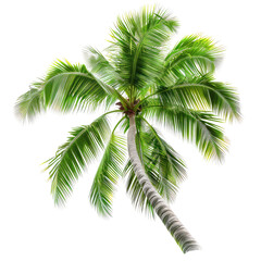 Obraz premium Vibrant palm tree against a dark background