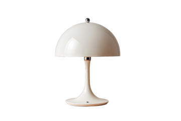 Cream-colored dome table lamp