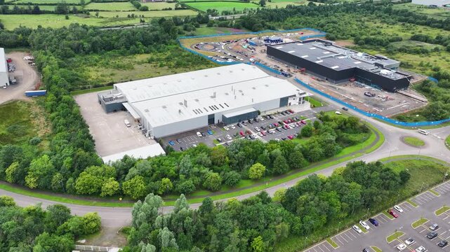 Aerial View of RLC UK Ltd Global Point Business Park Newtownabbey Co Antrim Northern Ireland 01-08-2