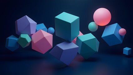 Obraz premium 3d render of a colorful cube