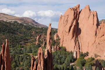 Sweeping Valley Landscape with Red Rock Formations