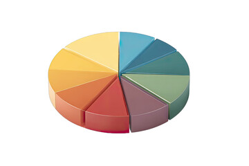 Obraz premium Colorful pie chart graphic