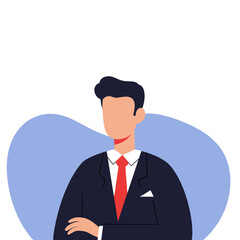 Professional businessman in a suit with crossed arms, symbolizing confidence, success, and corporate leadership. Ideal for business, finance, and career concepts.