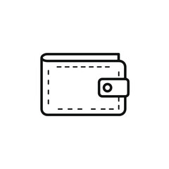 Obraz premium Modern minimalist wallet icon for finance and business applications, clean design for digital and print projects