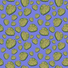 Tropical Leaf Pattern – Seamless Monstera Background