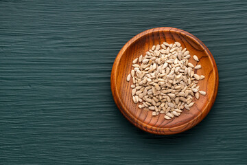 Shelled and dried sunflower seeds - Helianthus annuus.