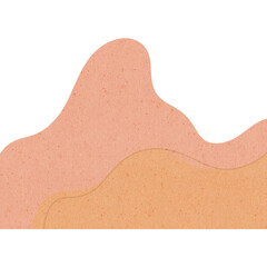 Abstract organic shapes with textured paper effect warm peach and orange tones, creating soft