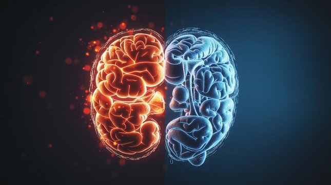 Anatomical Cross-Section | Split-Screen View of Organ Health
