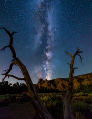 Milky Way over desert landscape (1)