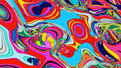 Colorful, abstract, fluid, and geometric background for a music festival