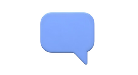 Blue Speech Bubble Icon on Transparent Background for Communication and Messaging