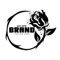 Modern floral logo. Vector illustration.