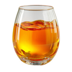 Apple juice in glass beverage drink refreshment liquid transparent container isolated on transparent background, png