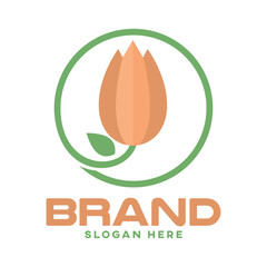 Modern floral logo. Vector illustration.	