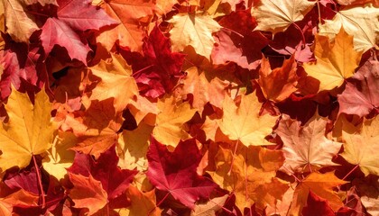 Fototapeta premium Vibrant Autumn Maple Leaves Background