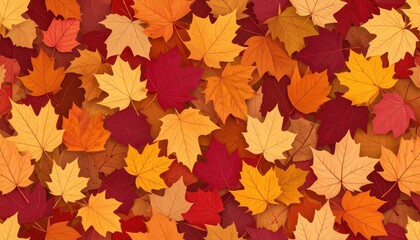 Colorful Autumn Maple Leaves Background