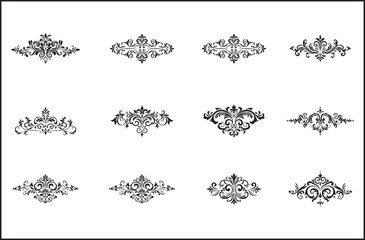 Fototapeta premium Black Logo Silhouette Set | Minimalist Logo Bundle | Modern Premade Branding Kit