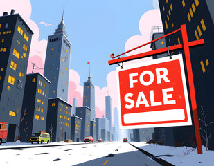 Signboard with text For sale