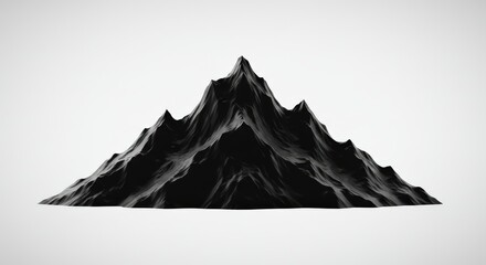 Black mountain illustration design