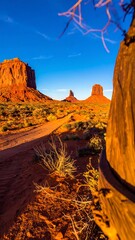 Monument Valley panorama at golden hour
