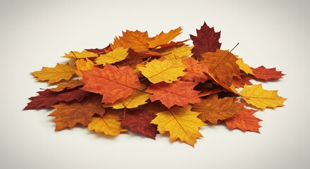 Fototapeta premium Colorful autumn leaves pile