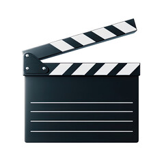 Obraz premium A flat, graphic depiction of a movie clapperboard