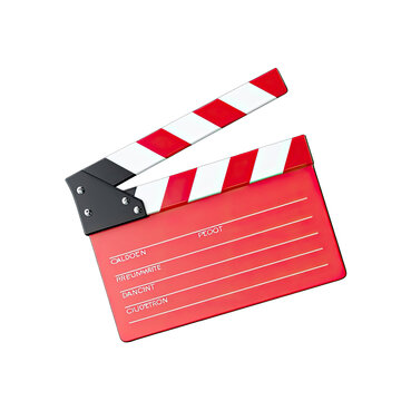 Red clapperboard graphic