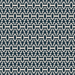 Shades of Purple and Blue Traditional Embroidery Art Abstract with Pixel Art Designs for Textile Print